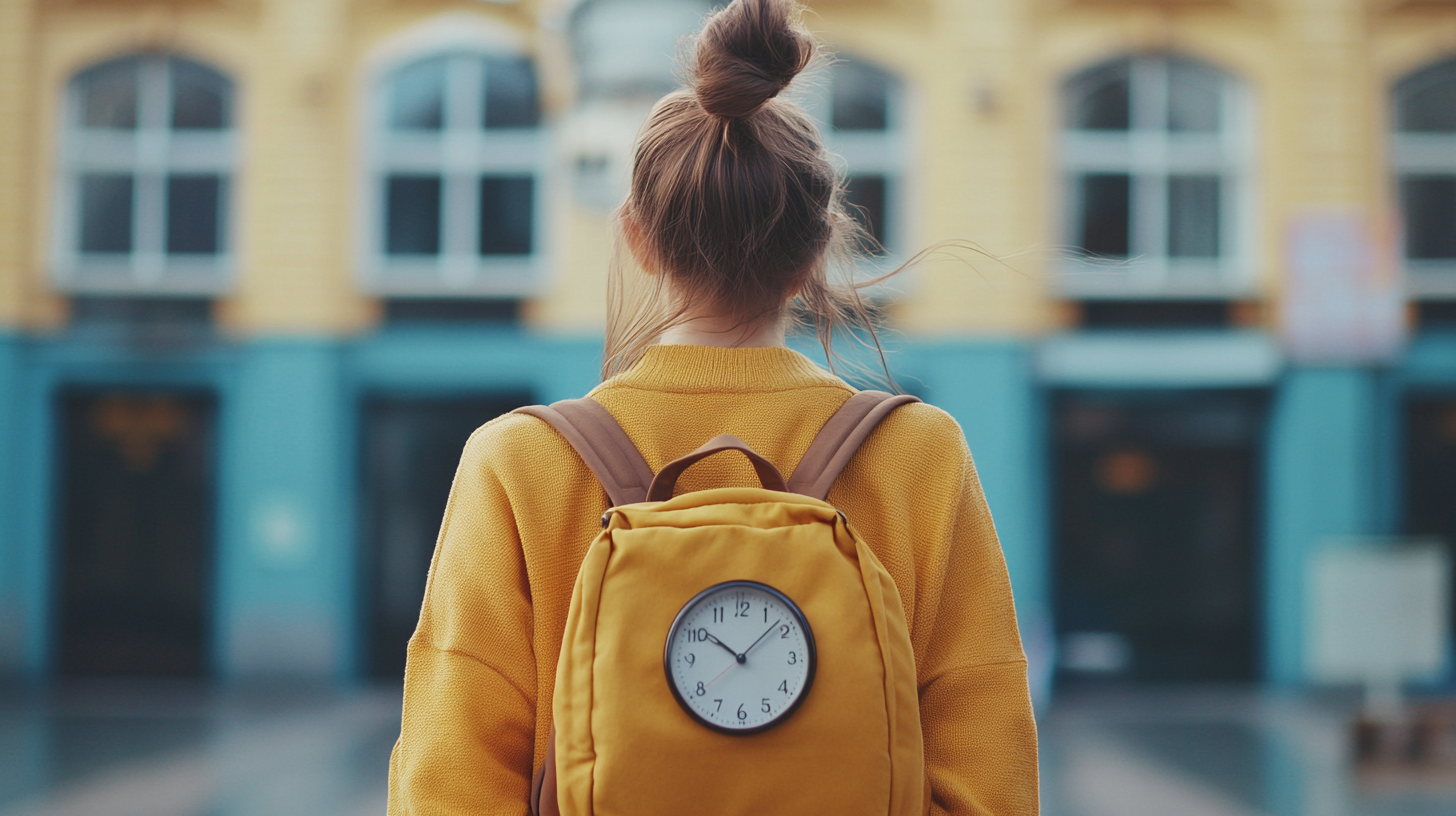 Ragazza Orologio che va a Pilates