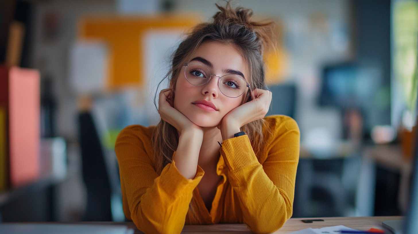 Ragazza pensieri Pilates